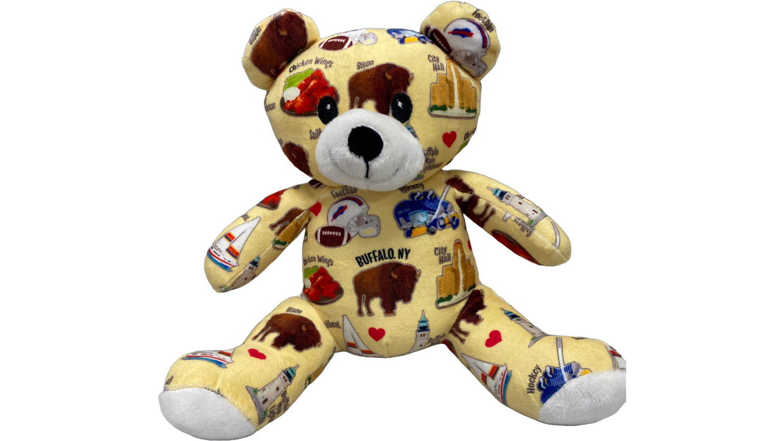 Plush Bear with All-Over Print - Buffalo Icons
