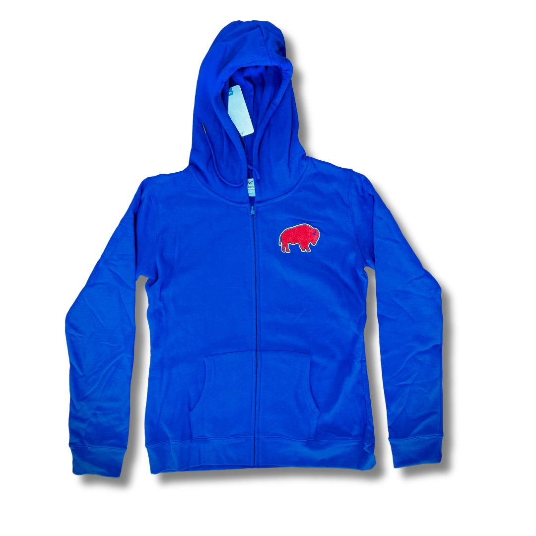 Women's Fitted Zip Up Buffalo Hoodie