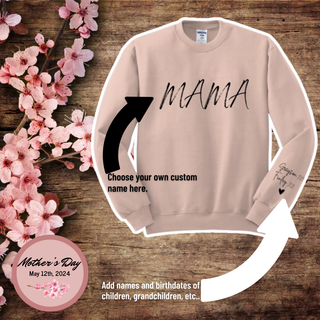 Custom Rosewater Pink Crewneck