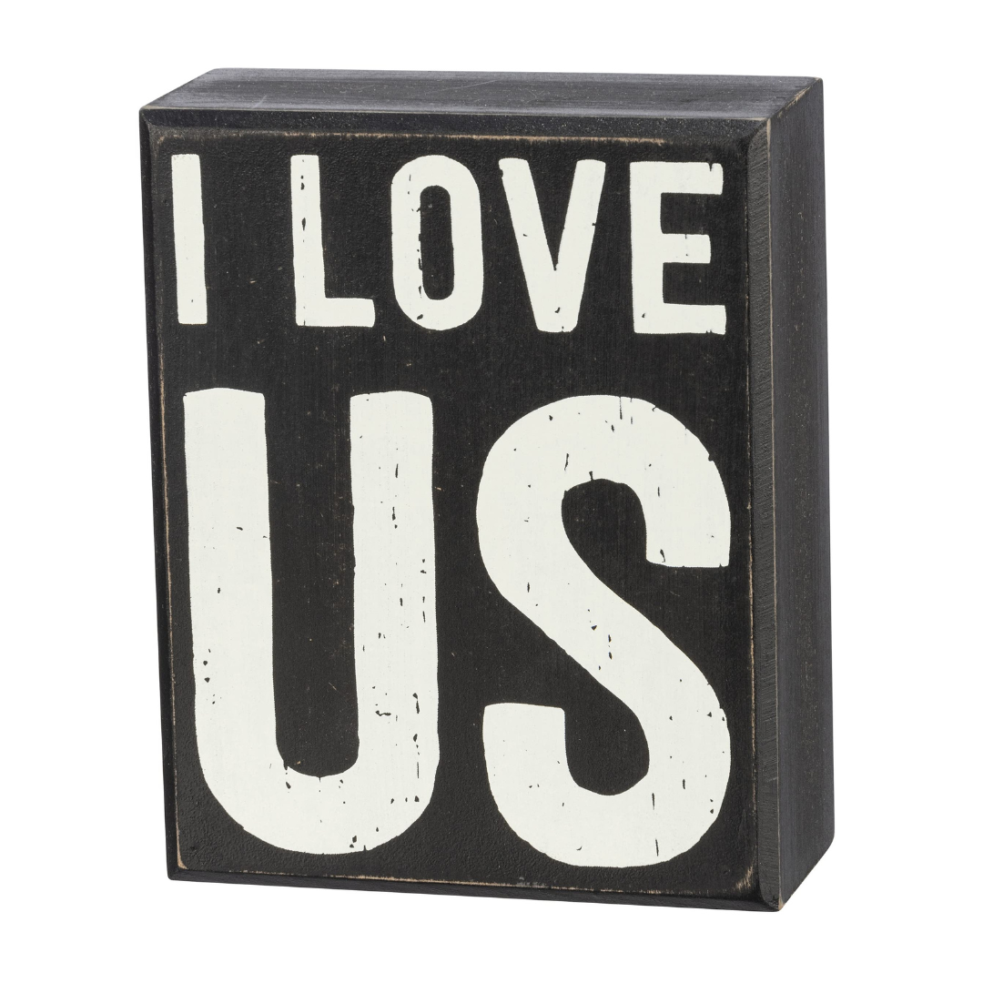 I Love Us Home Décor Sign