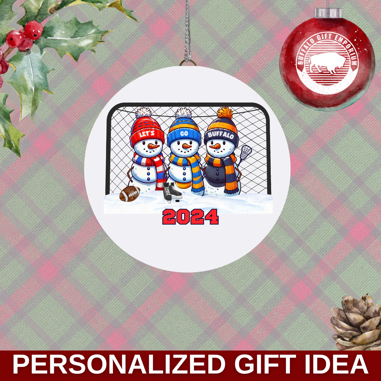 Buffalo Snowmen 2024 Ornament