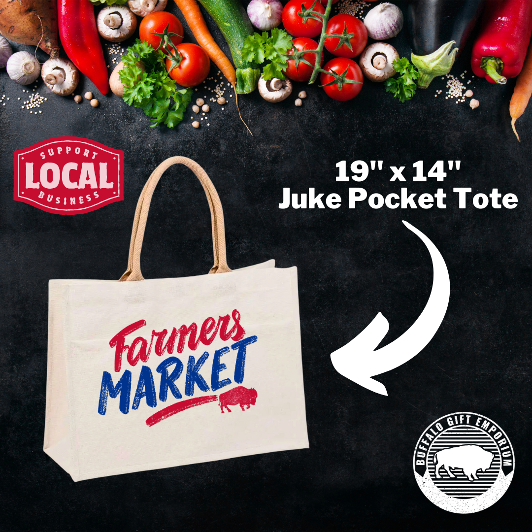 Buffalo Farmers Market Juke Pocket Tote Bag