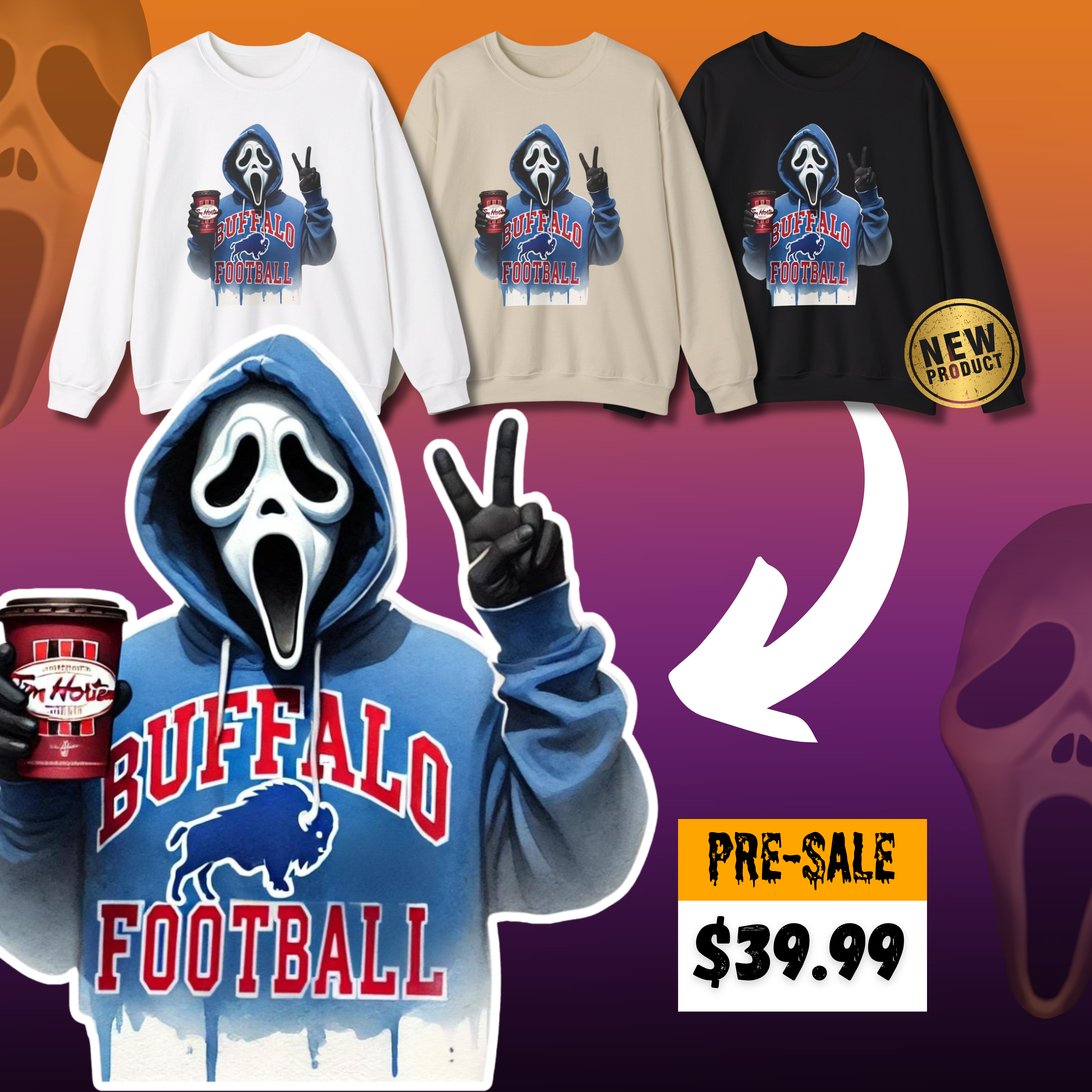 Buffalo Ghost Crewnecks