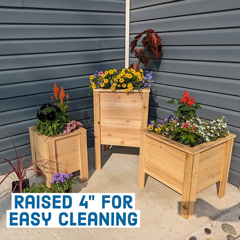 Handcrafted Wooden Planter Boxes – Rustic & Durable – 3 Sizes Available!