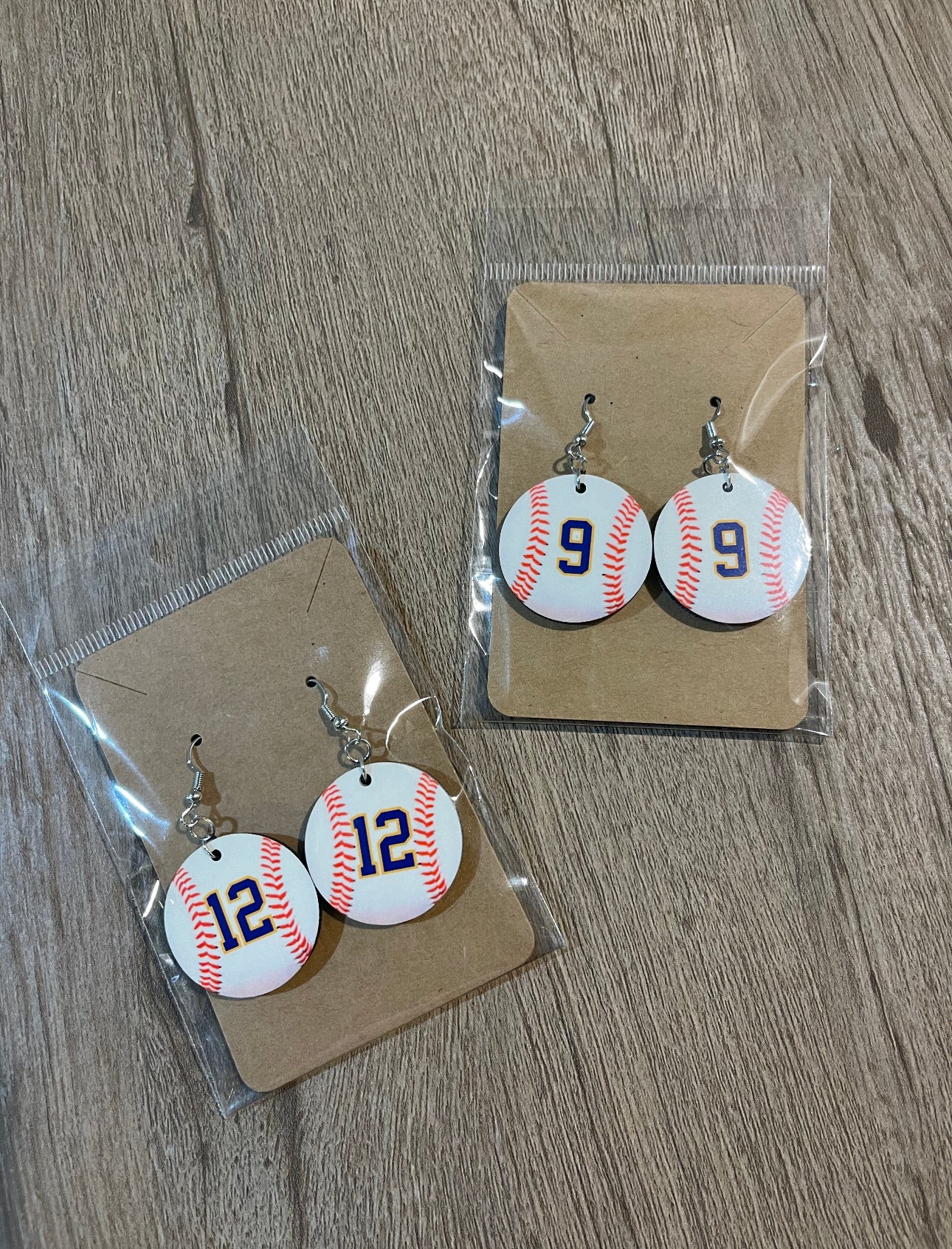 Personalized Baseball Earrings