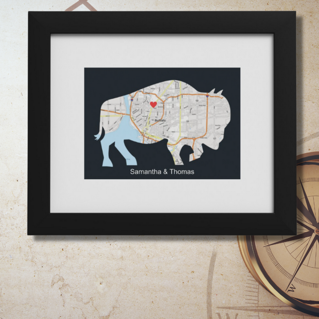 Buffalo Framed Home Memory Accent