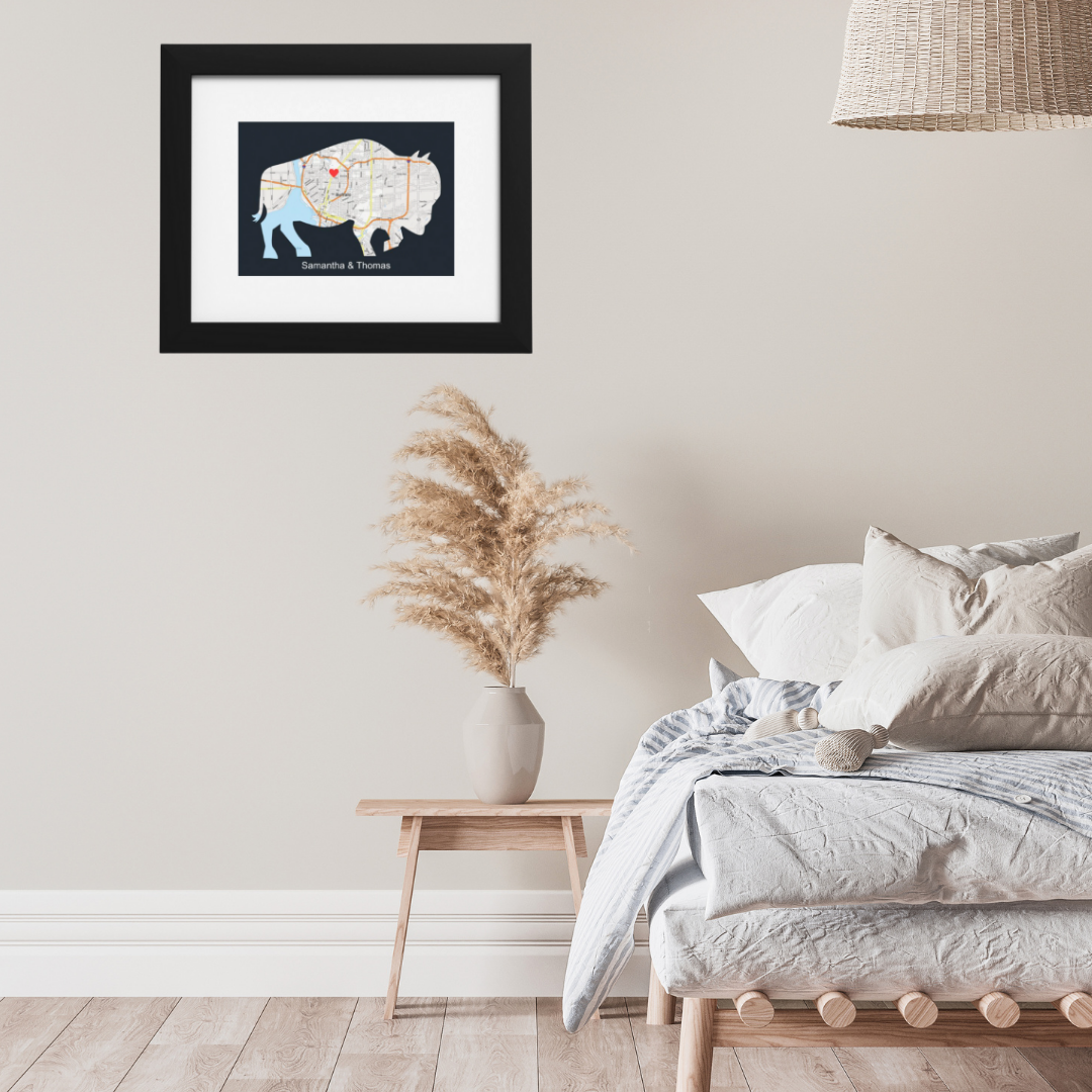 Buffalo Framed Home Memory Accent