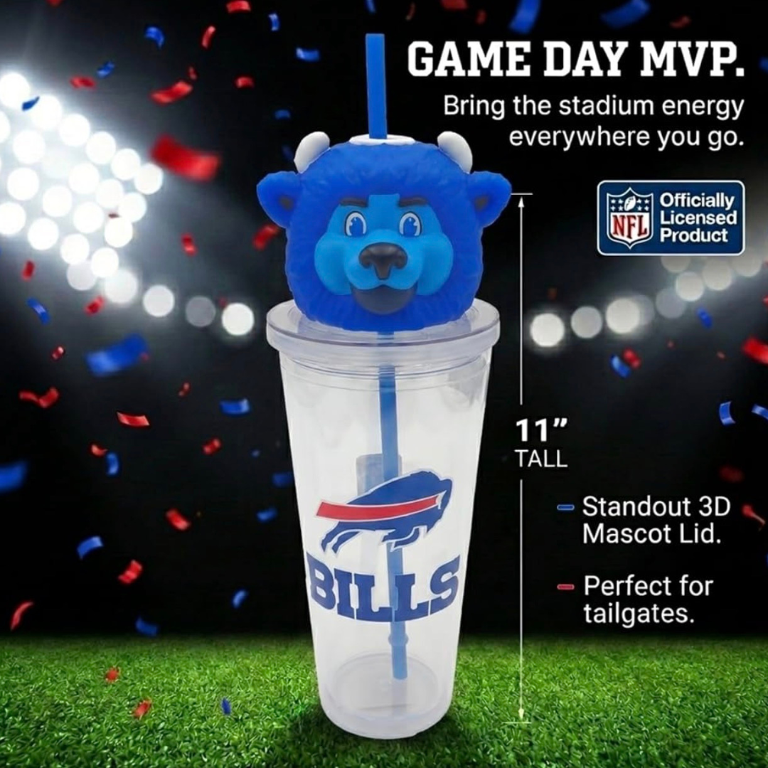 Buffalo Bills Mascot 24 oz Sipper
