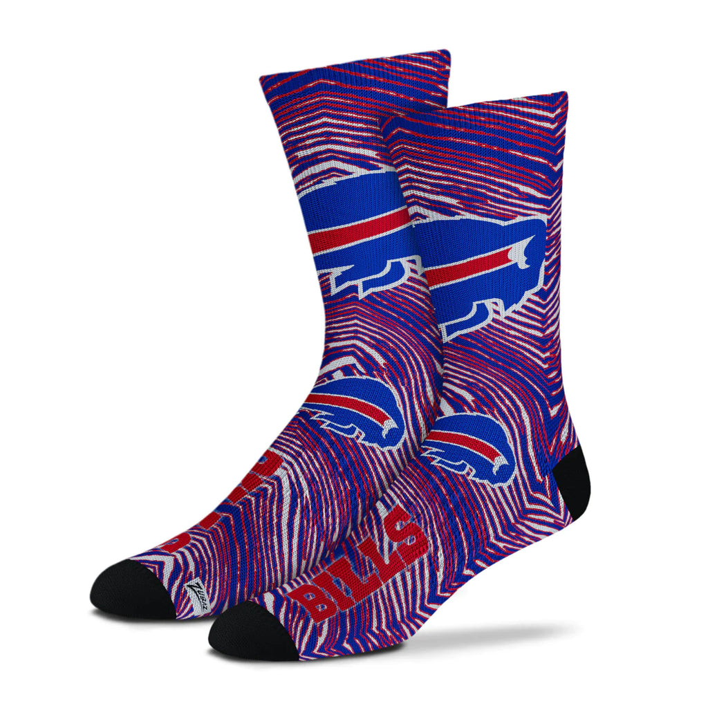 Zubaz by for Bare Feet NFL Zubified Adult Large Dress Socks