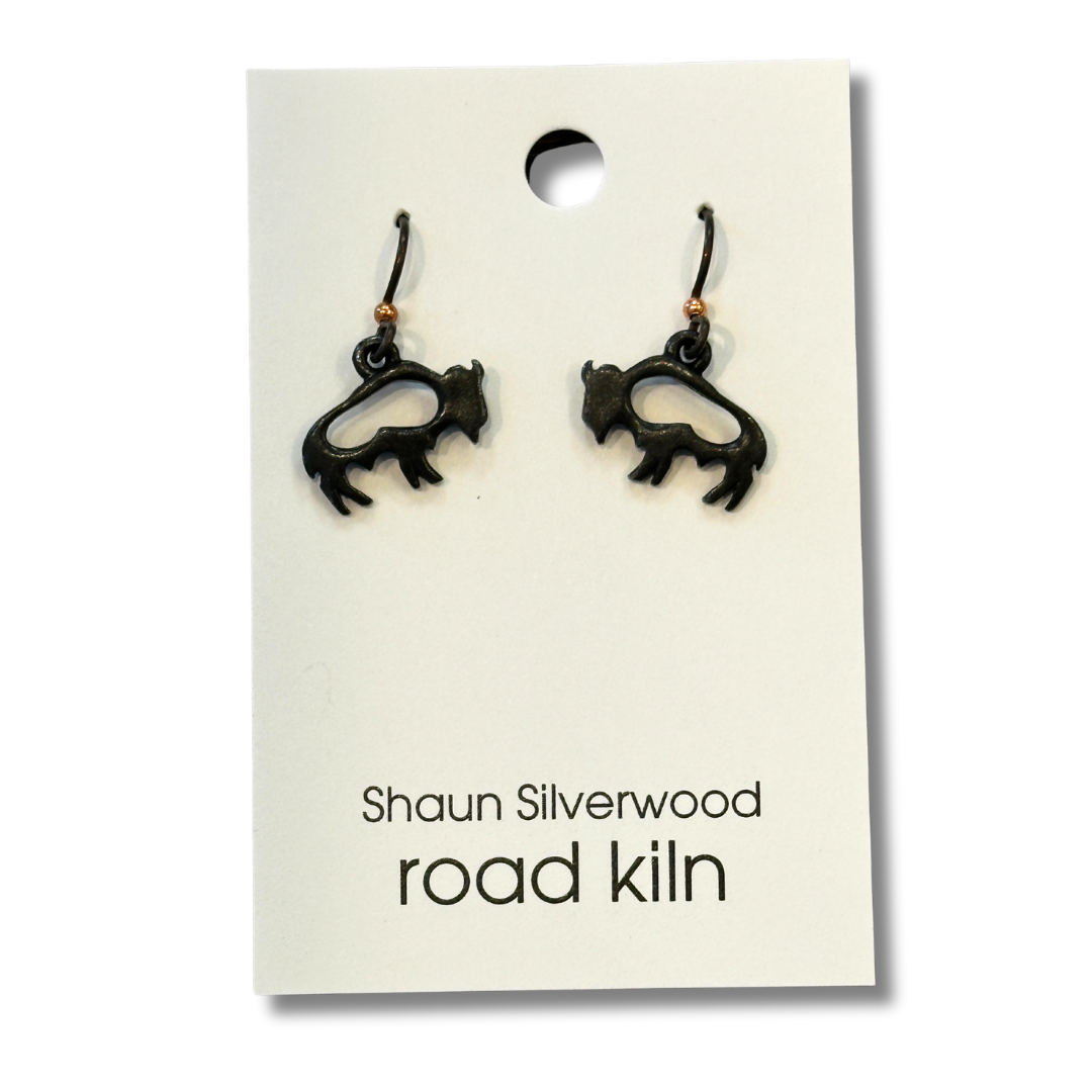 Buffalo Black Earrings