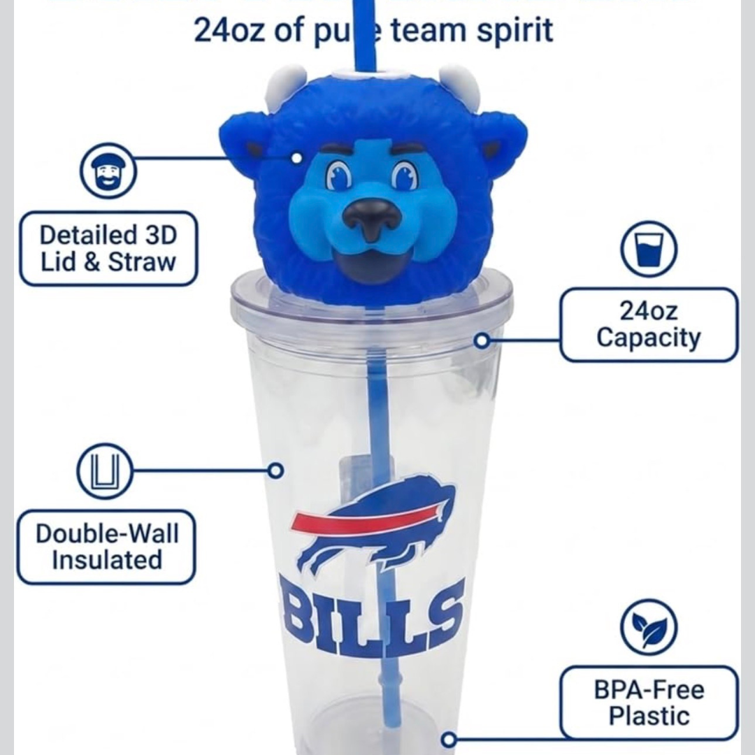 Buffalo Bills Mascot 24 oz Sipper