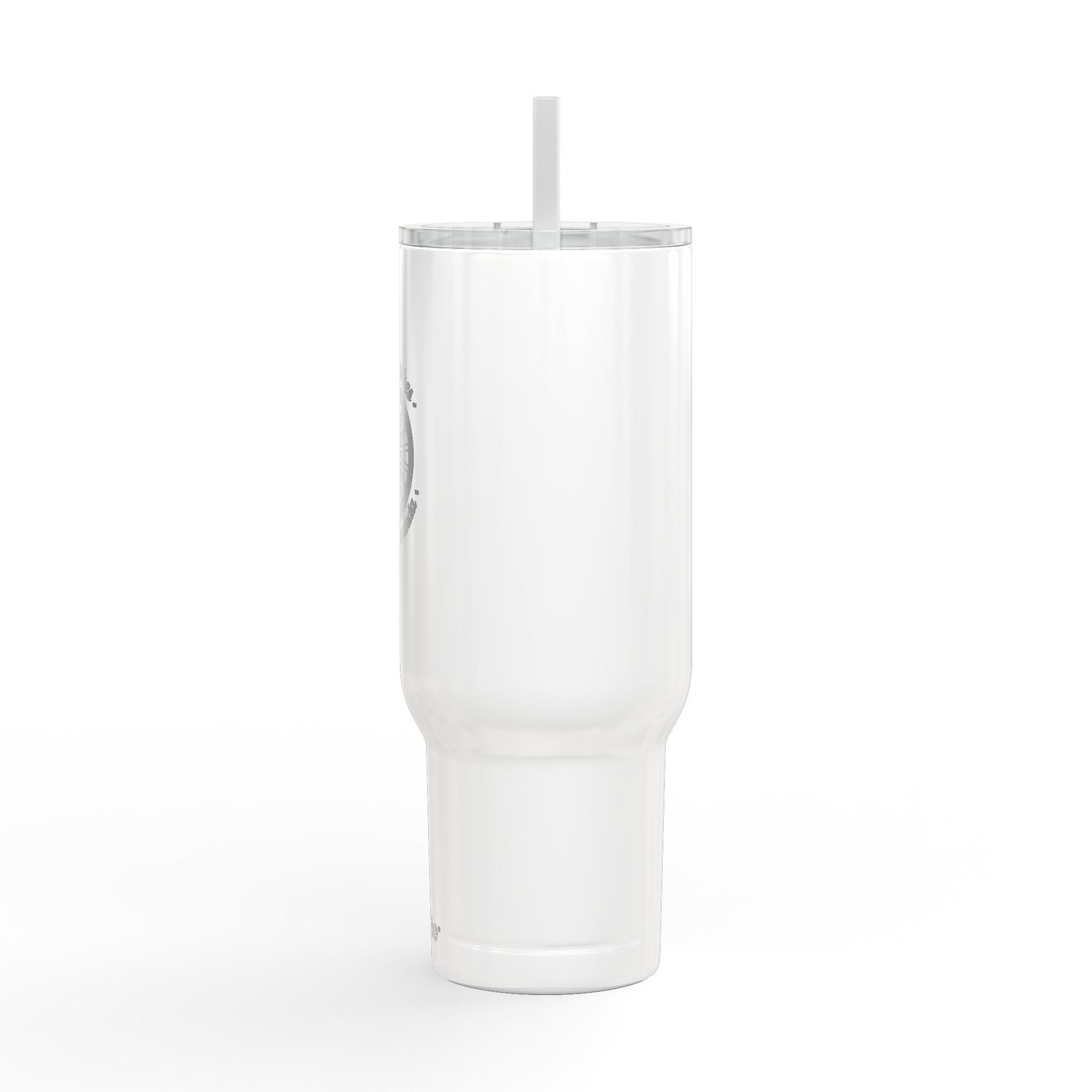 40oz Engraved Travel Tumbler with Lid — Bicycle Wheel Adventure Design
