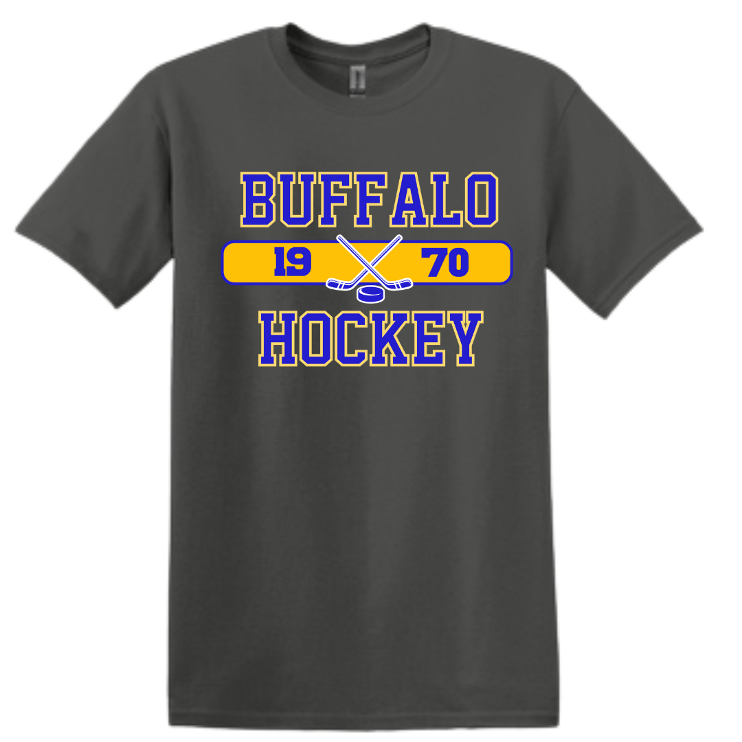 Charcoal Buffalo Hockey T-shirt