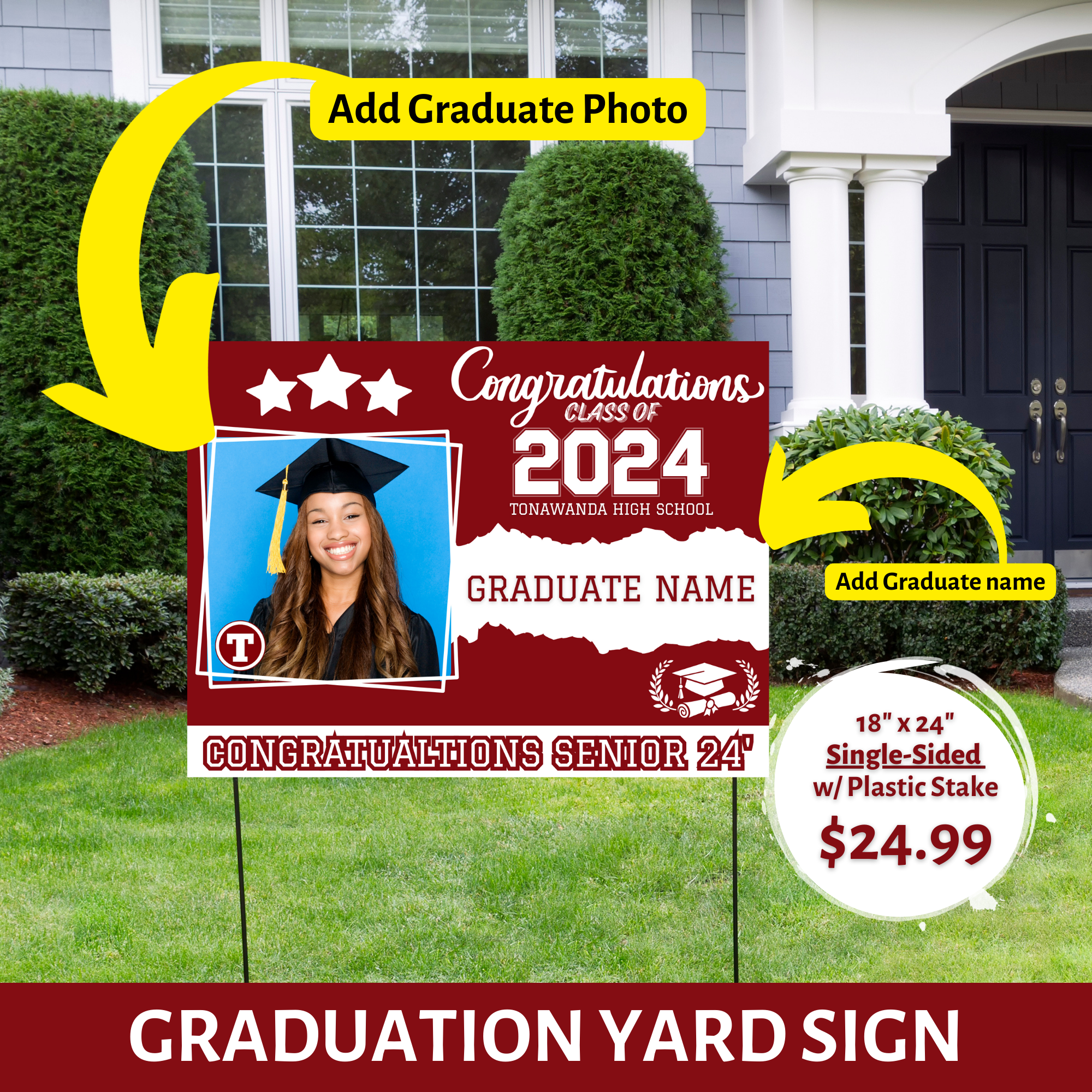 Graduation Yard Sign [Name, Photo]