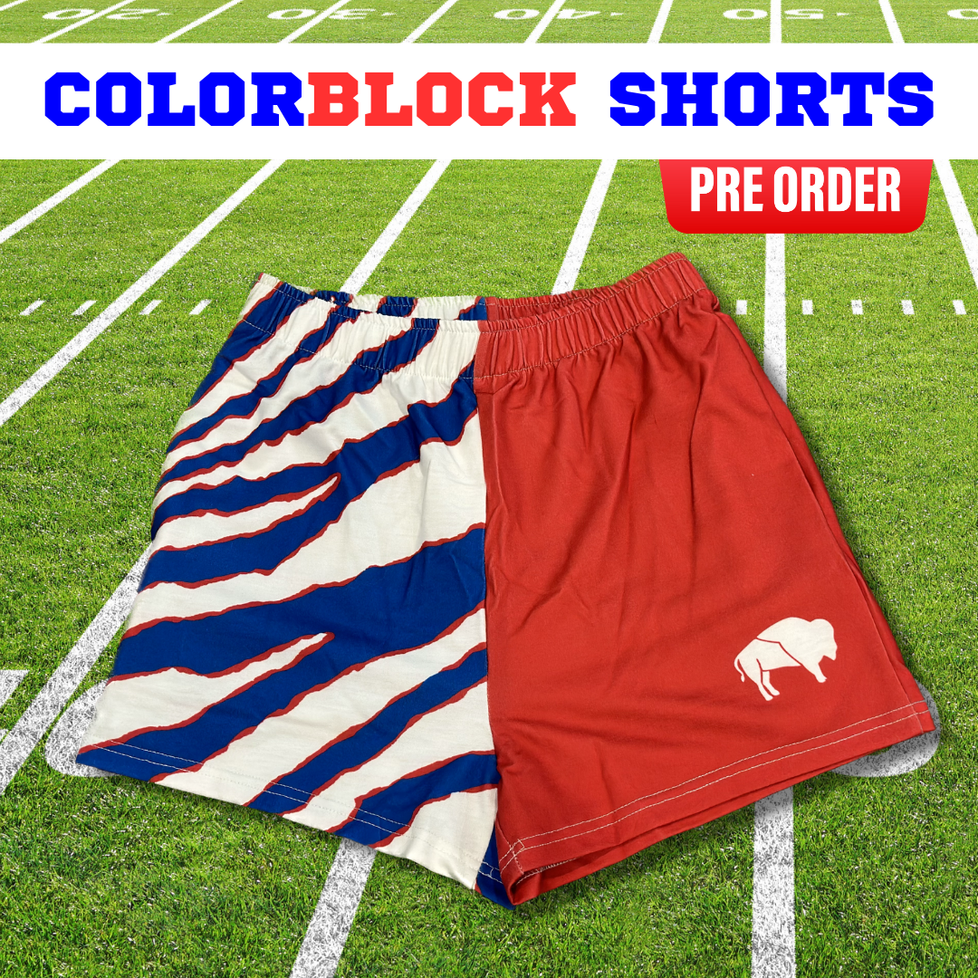 Color Block Red White Blue Shorts *PRE-ORDER*