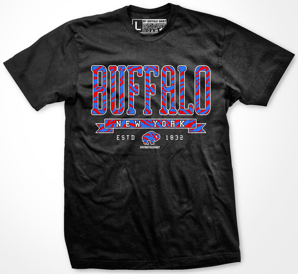 Buffalo New York Zebra Print T-shirt