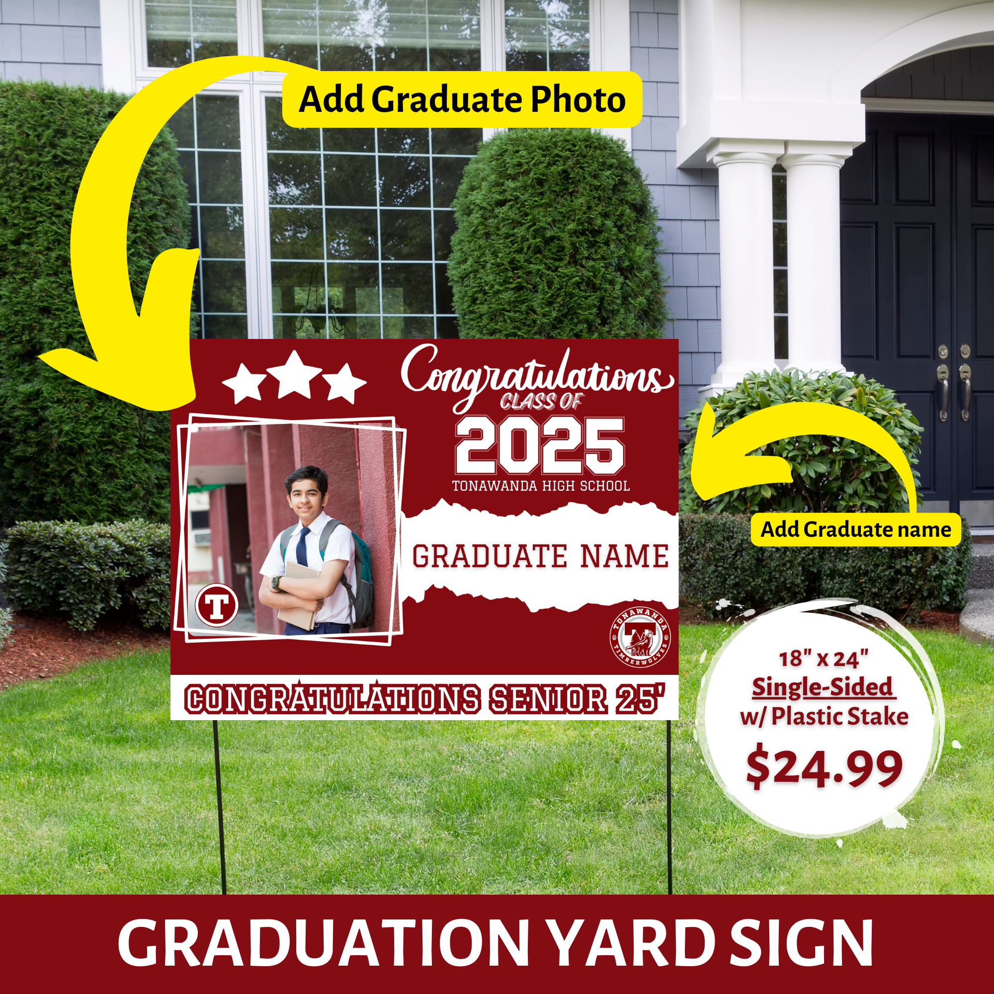 Graduation Yard Sign [Name, Photo]