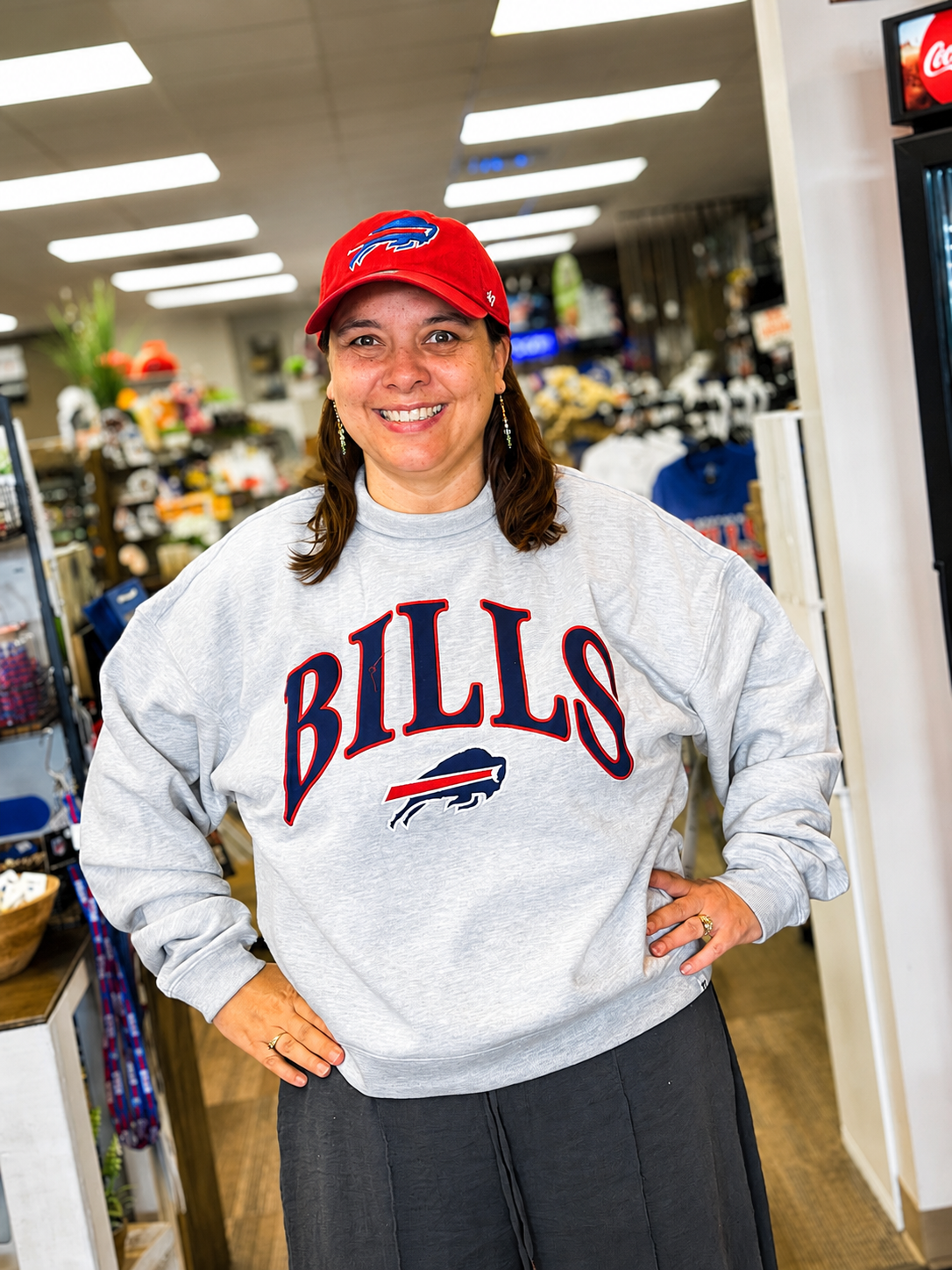 Women's Buffalo Bills '47 Gray Subtle Muse Mock Neck Sweatshirt