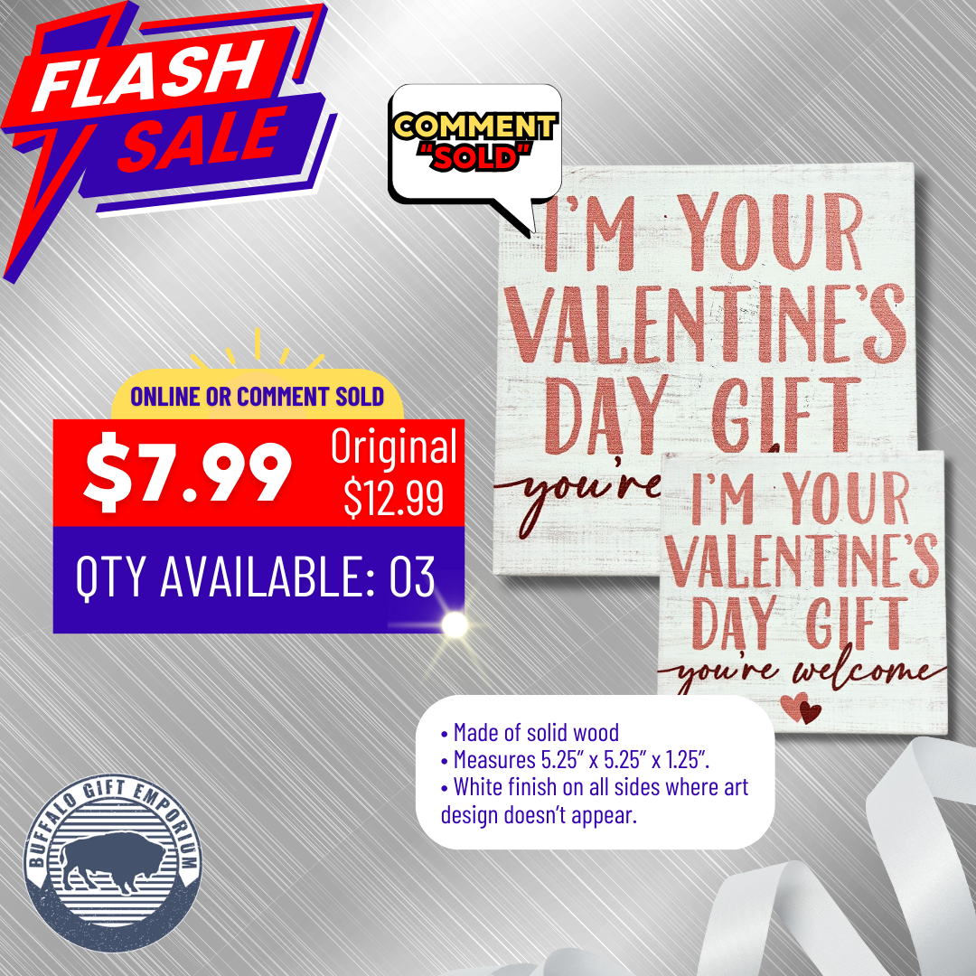 Valentine's Day Wood Block - Flash Sale