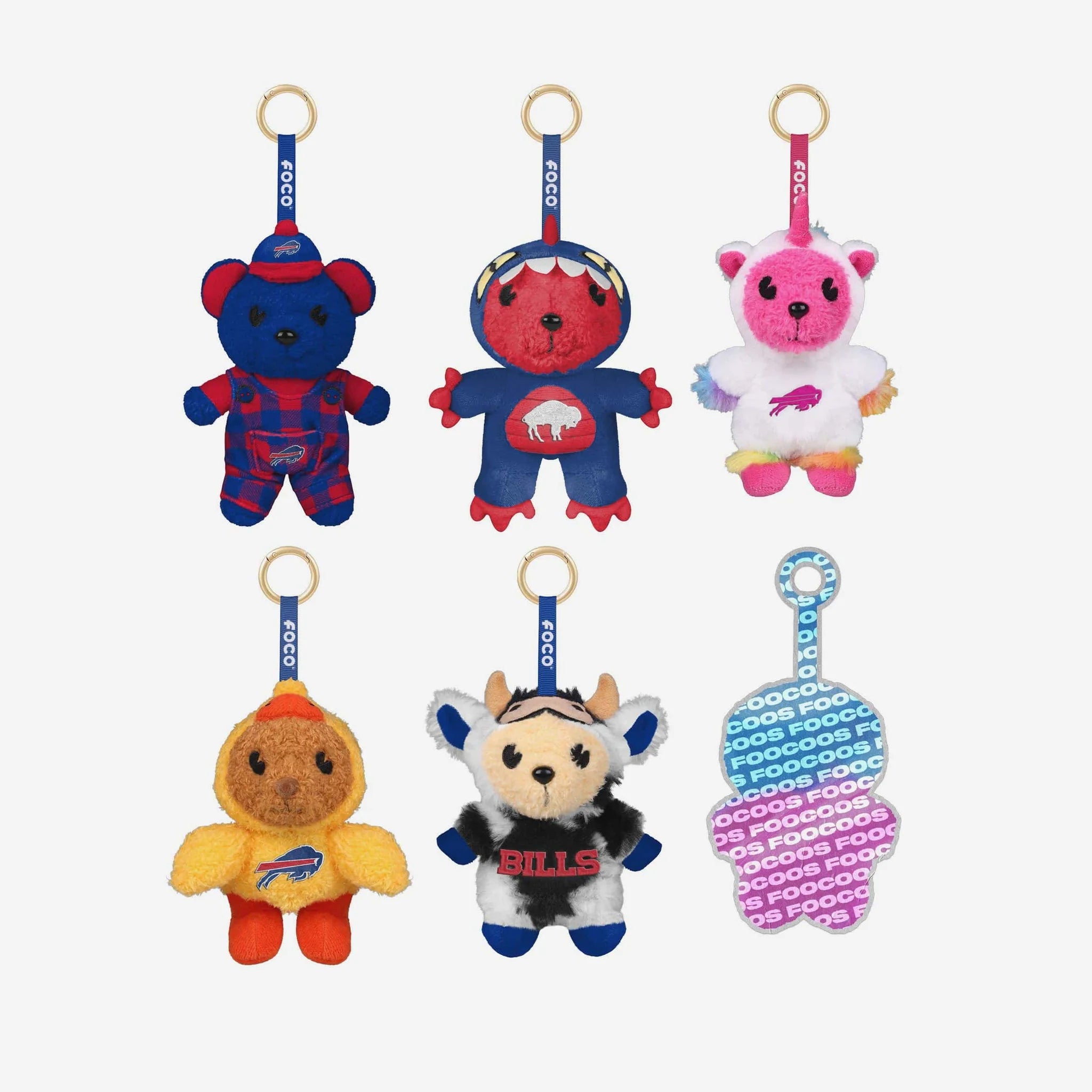 Buffalo Bills FOOCOOS Plush Bag Charm Keychain Blind Box