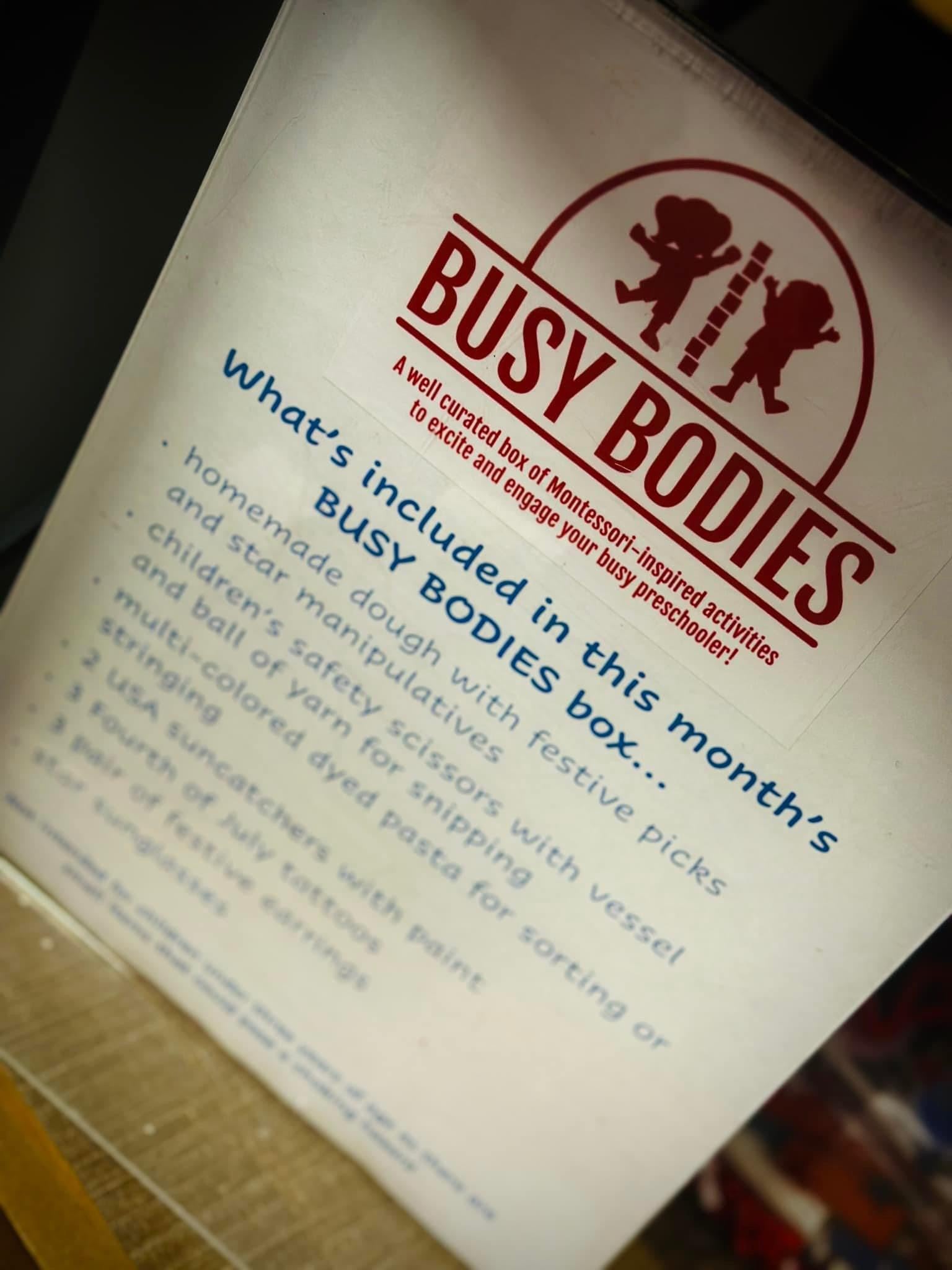 Busy Bodies Activity Box