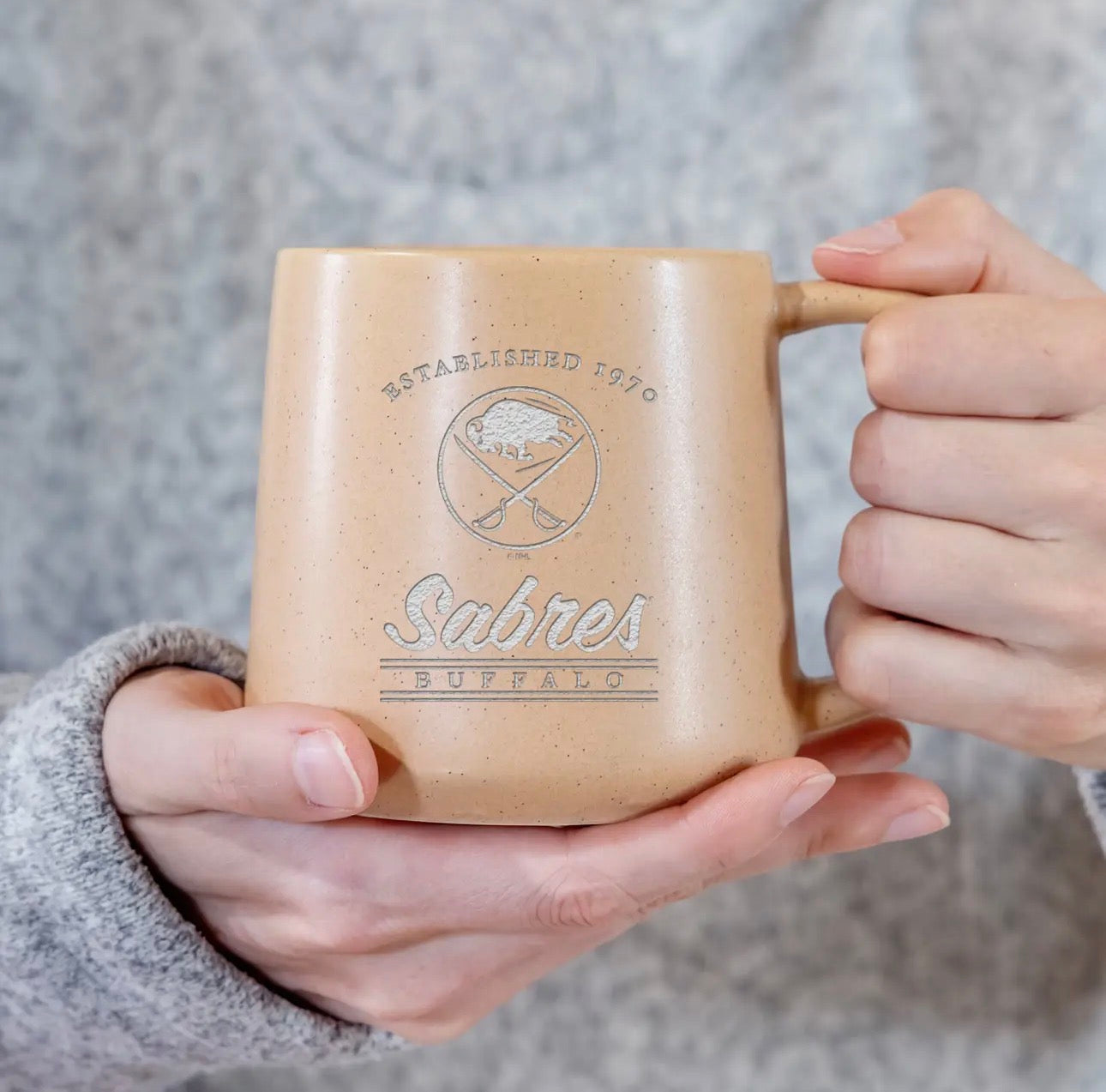 Buffalo Sabres Hockey NHL Sand 16 oz Ceramic Taper Mug
