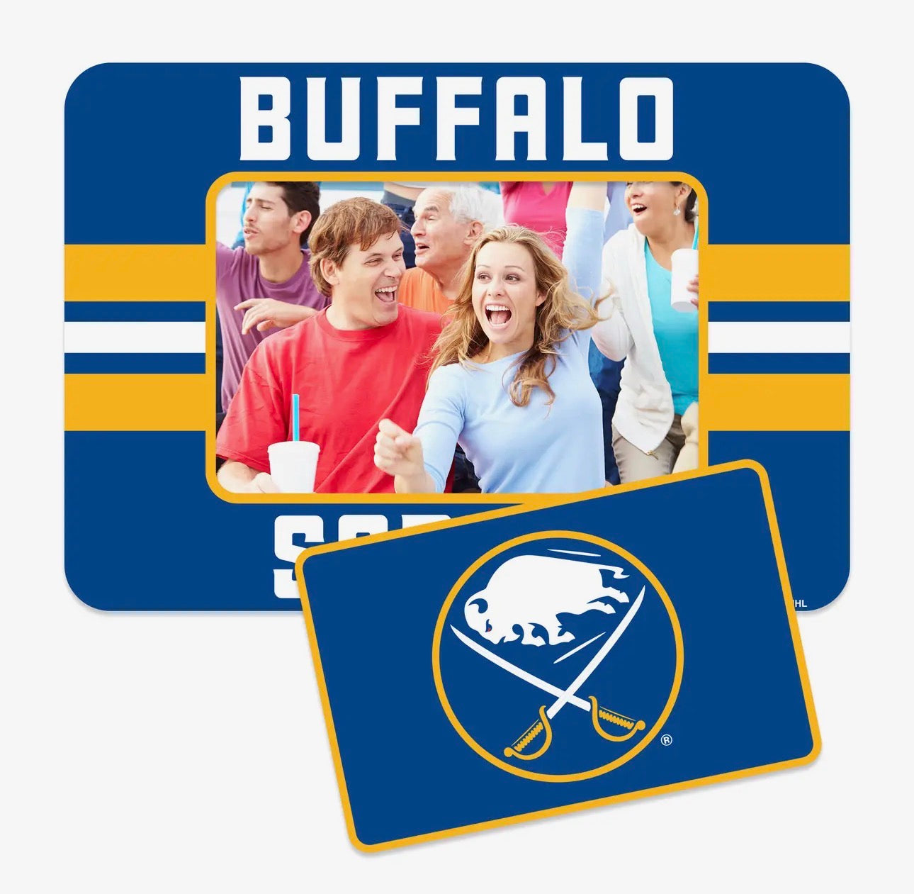 Buffalo Sabres Stripes Magnet Picture Frame (5"x6.75")