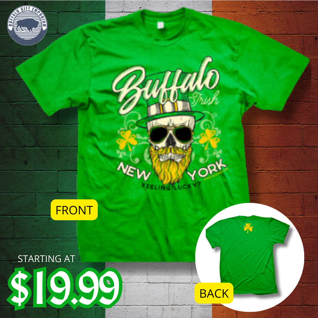 Buffalo NY Irish Skull T-shirt
