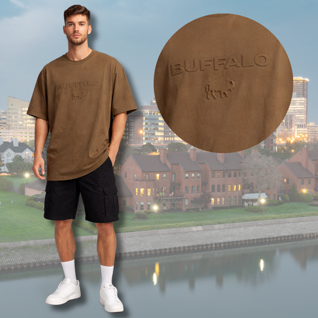 Oversized Embossed Buffalo Shirt