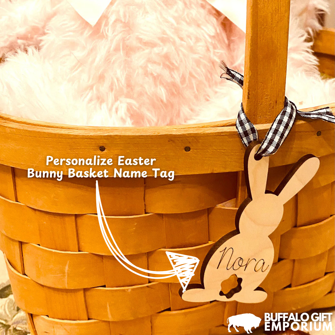 Personalize Easter Bunny Basket Name Tag