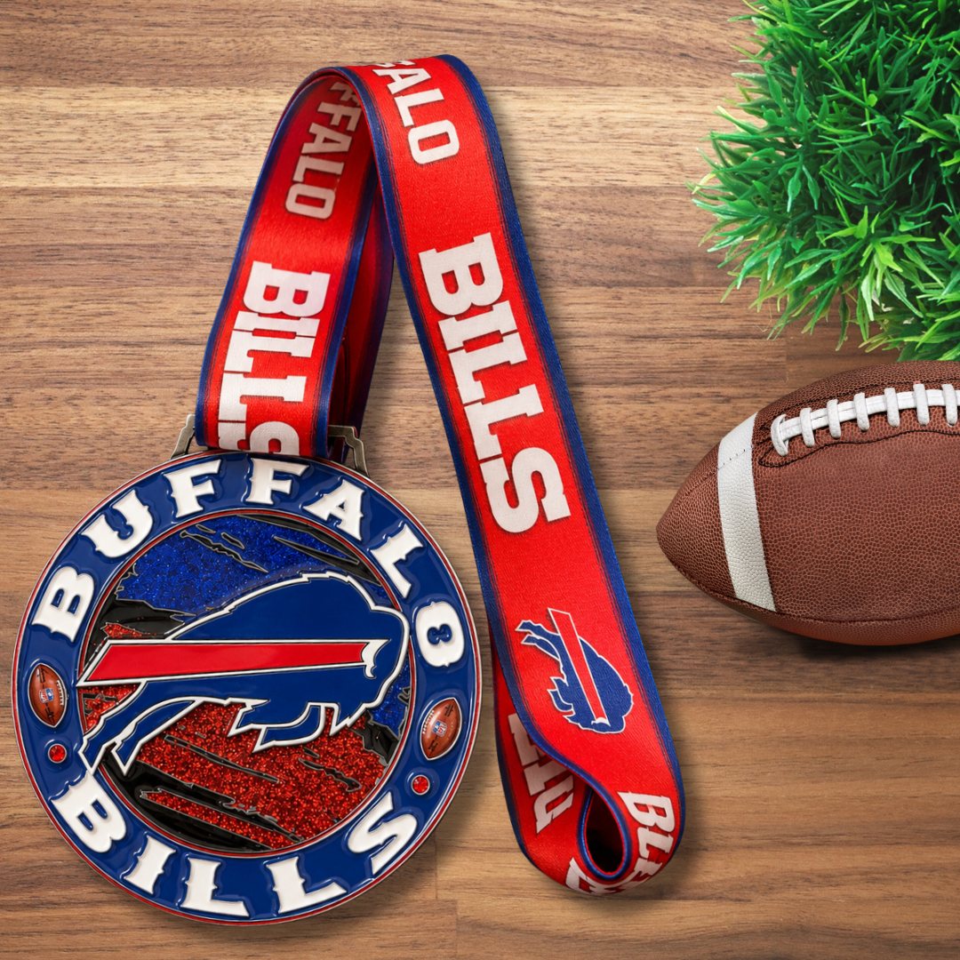 Buffalo Bills Metal Medallion with Ribbon