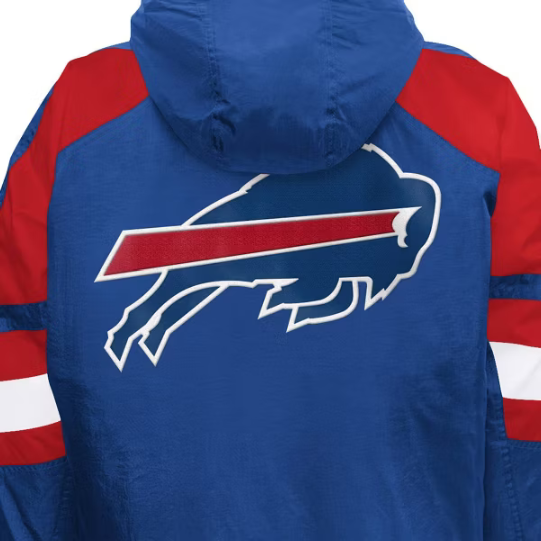 Starter Men's Buffalo Bills Blue Throwback 1/2 Zip Jacket