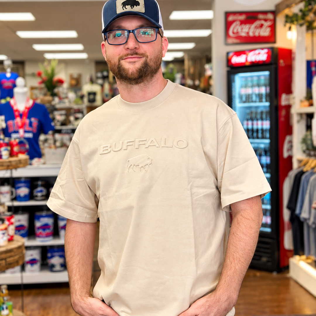 BUFFALO Embossed Oversized Tee (Beige)