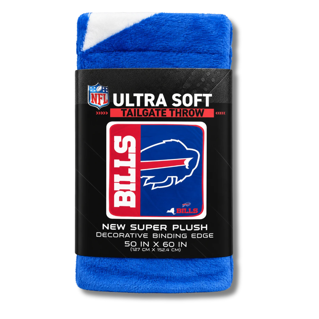 Buffalo Bills Ultra Soft Tailgate Throw Blanket 50 in X 60 in