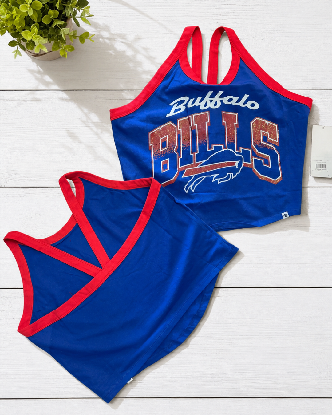 Buffalo Bills Women's Glitter Crop Tank Racerback