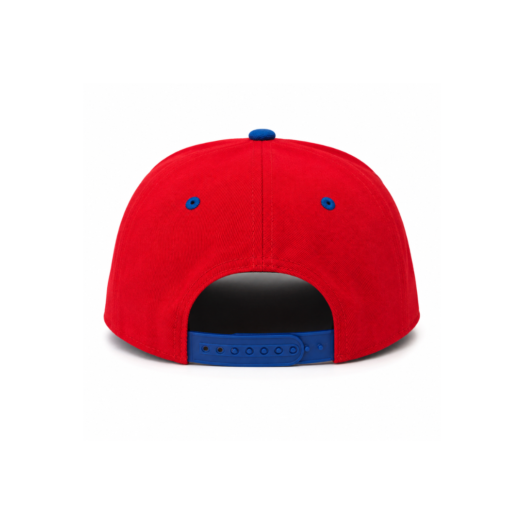 BUF Royal Blue & Red Puff Embroidered Hat