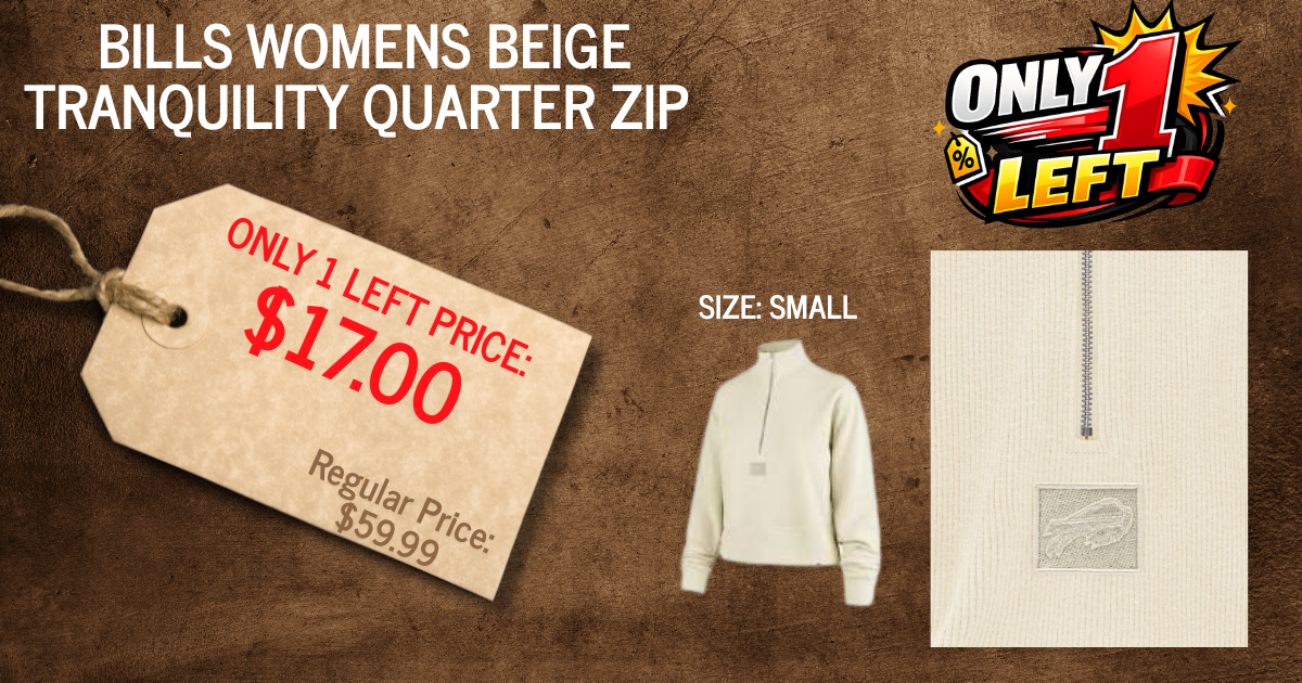 BILLS WOMENS BEIGE TRANQUILITY QUARTER ZIP SIZE SMALL