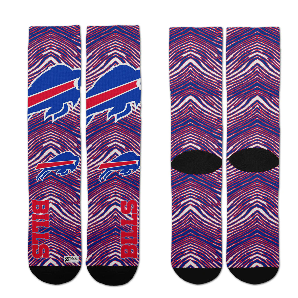 Zubaz by for Bare Feet NFL Zubified Adult Large Dress Socks