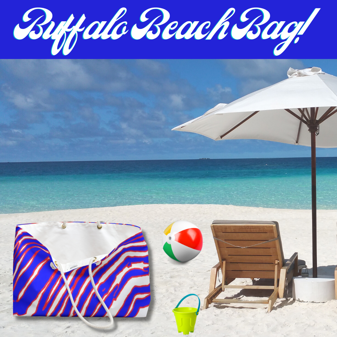 Buffalo Print Beach Bag