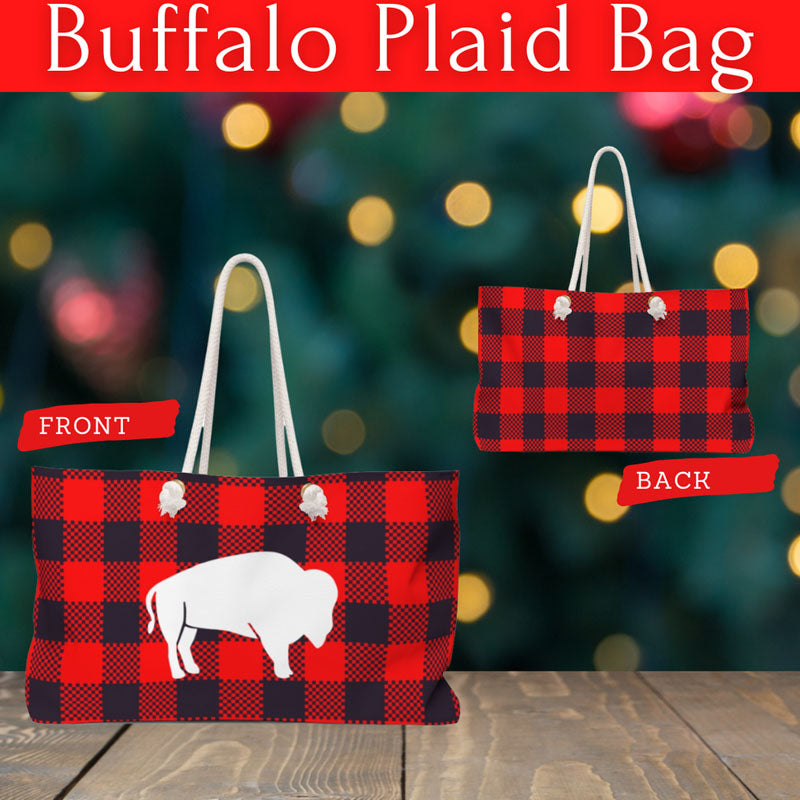 Buffalo Plaid Weekender Bag