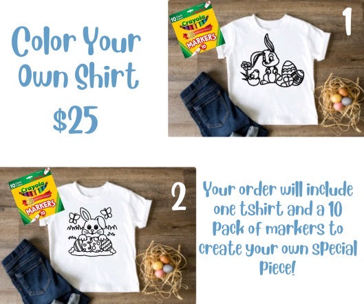 Easter Color Your Own T-Shirt