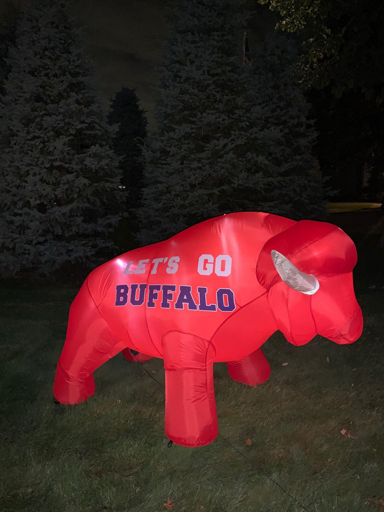 Red Let’s Go Buffalo Lawn Ornament